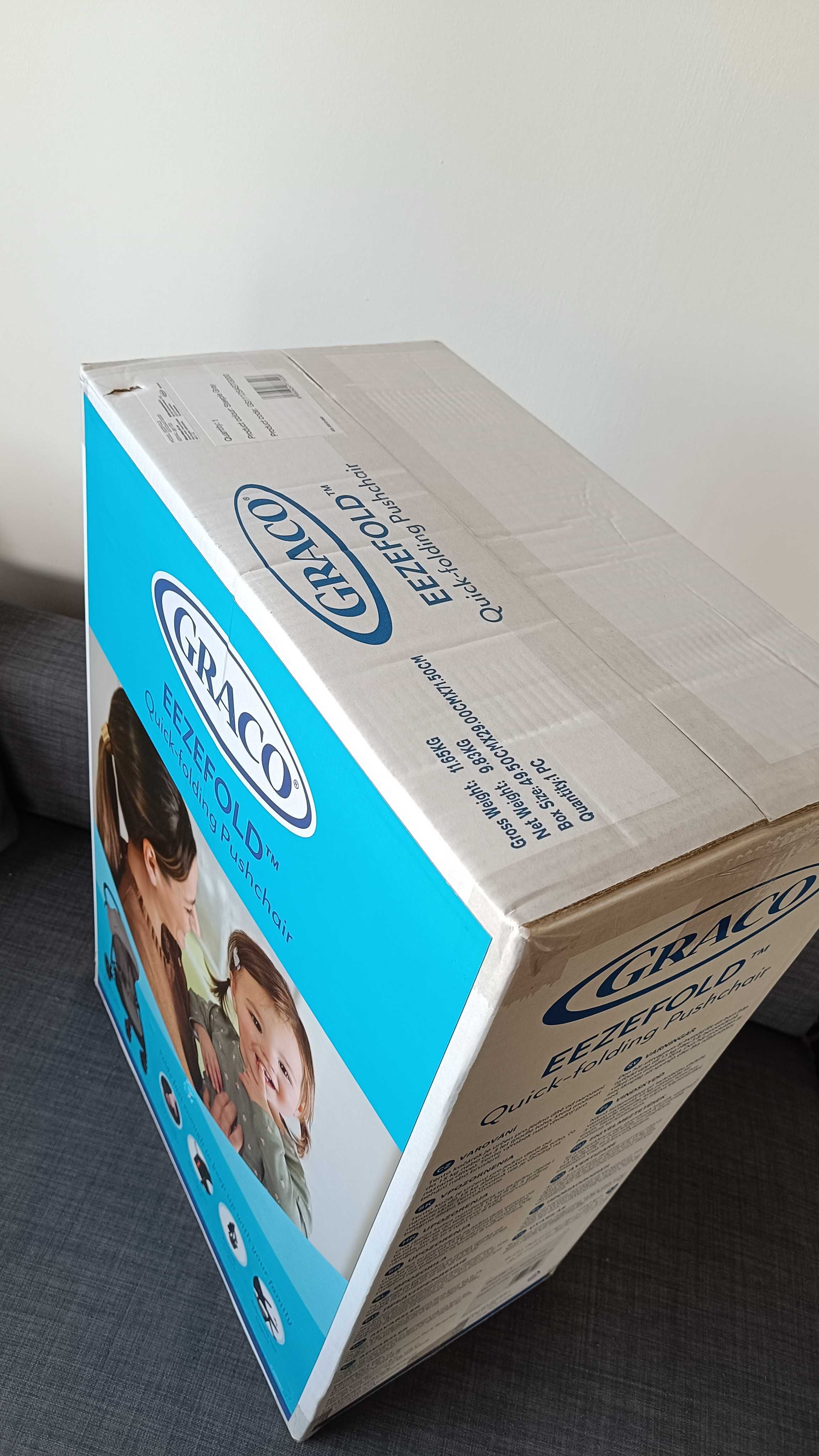 Nowy wózek spacerowy Graco EeZeFold 0-3 lat (0-15 kg), szary, grey