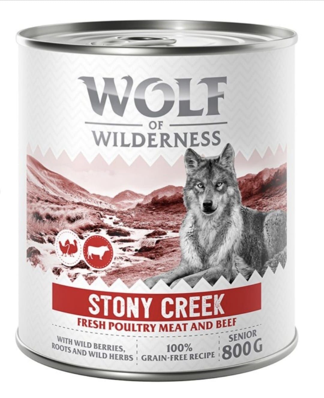 24x800g Wolf of Wilderness mix smaków Wysokiej jakości karma dla Psa b