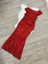 Сукня вечірня, максі плаття з розрізом на ніжці М(38)
