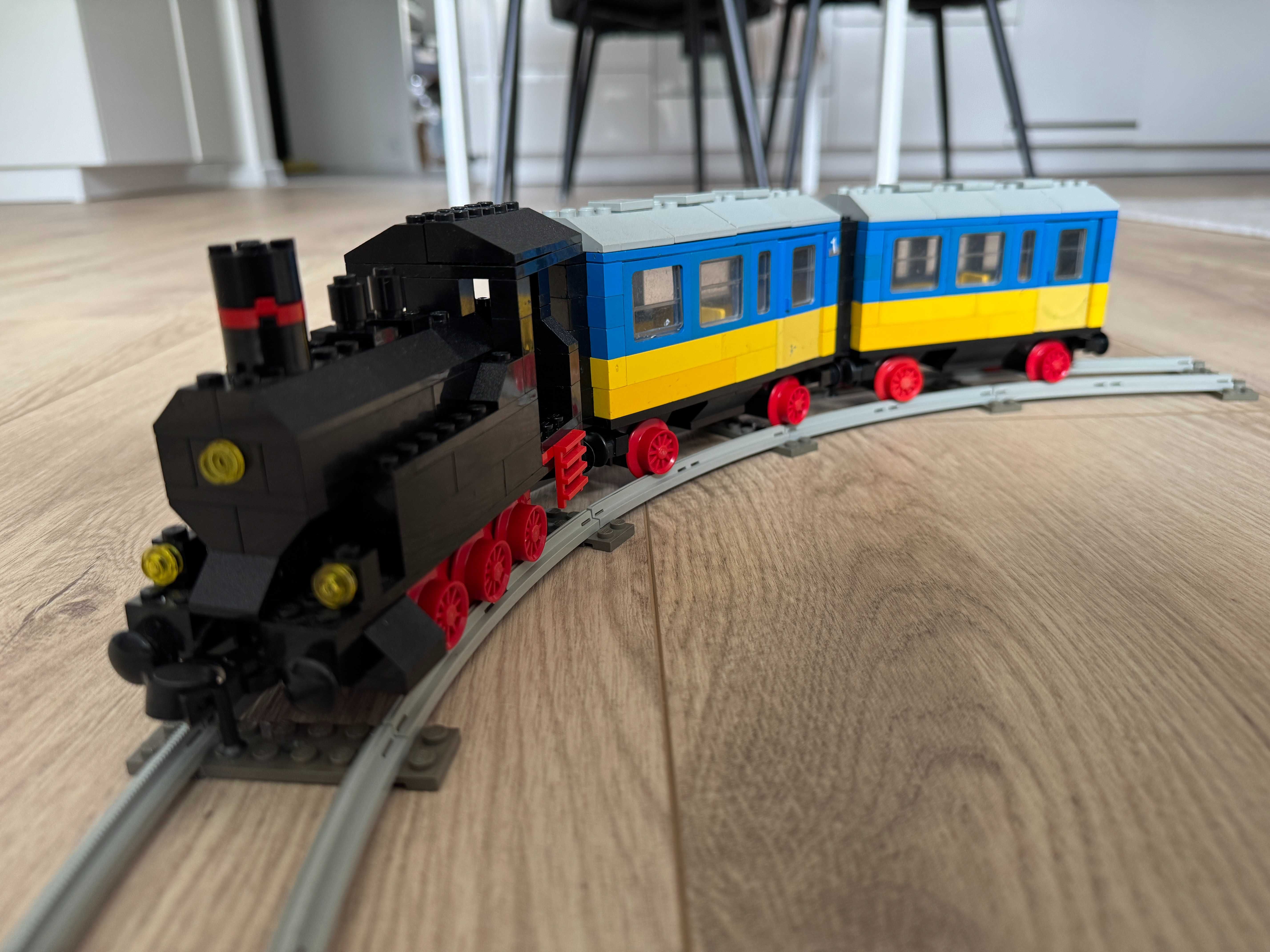 LEGO Town 7710 Passenger Steam Train Pociąg Parowy 1980 rok Tory Stary