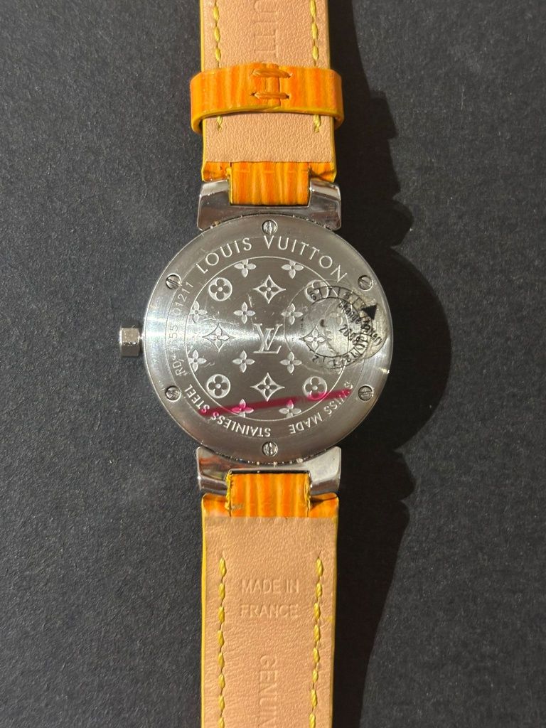 Louis Vuitton Tambour Q1211 Quartz Watch Brown Dial Ladies