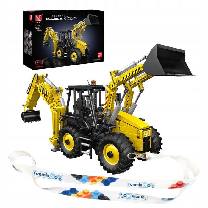 Klocki 2239 el. Spychacz z łyżką koparka technic Mould King 17036