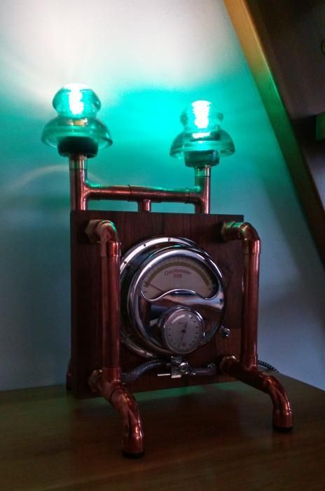 Lampa oscylometr, steampunk, loft design