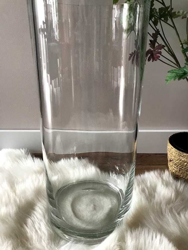 Duży szklany wazon, wys. 50 cm