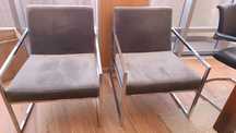 Poltronas em Metal/inox prateado