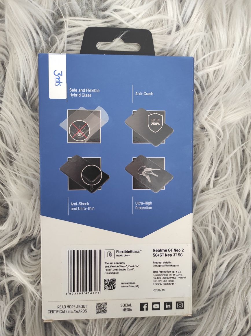 Szkło hybrydowe na realme GT neo 3T 5G nowe zestaw