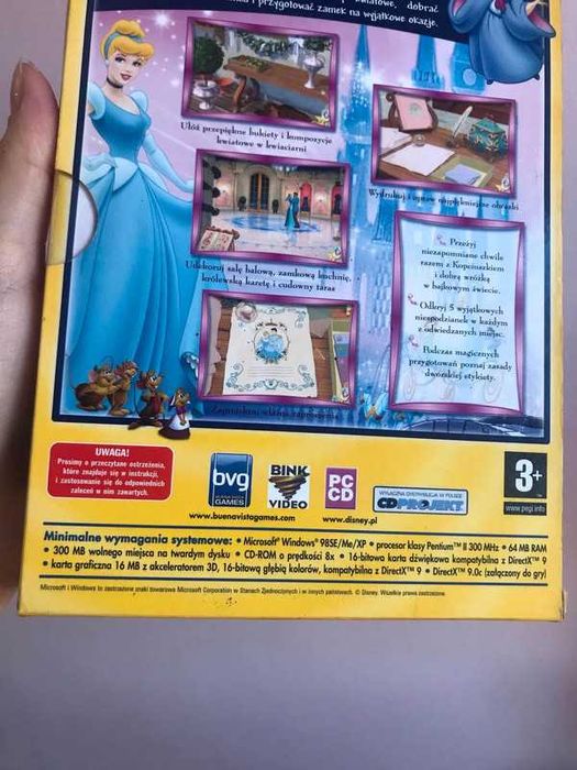 Płyta gra na komputer Disney Kopciuszek Zostań Księżniczką dziecko 3+