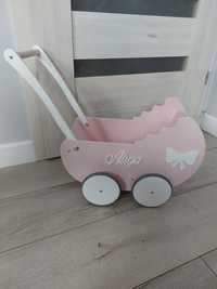 Drewniany wózek dla lalek Alicja