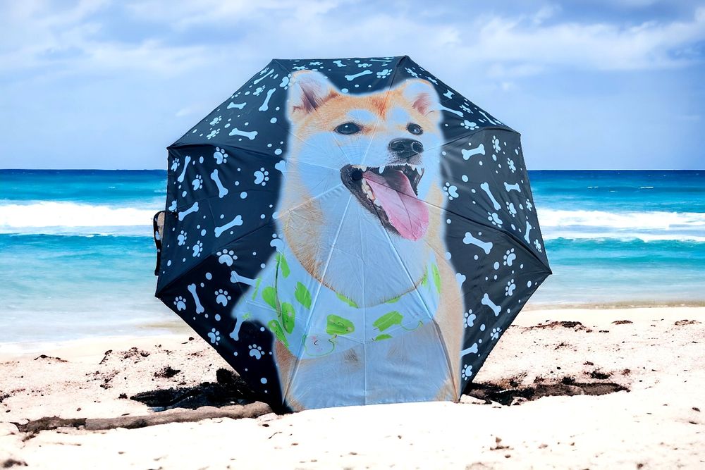 Parasolki ręczne wzór pieski i kotki