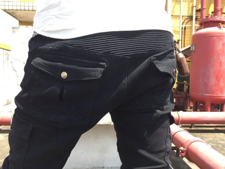Мото джинсы с защитными вставками Komine черные Мотоджинсы мотоштаны