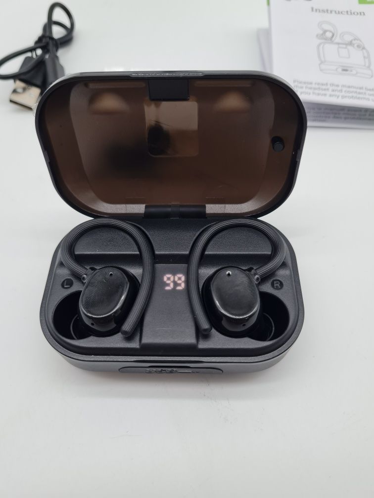 POMUIC Q53 Słuchawki bezprzewodowe Bluetooth BASS IP7 USB-C powerbank