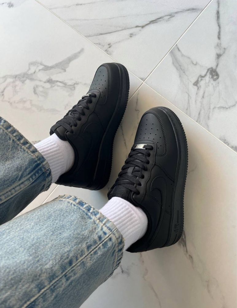 Чорні форси, Nike Air Force 1 Low Black, чорні найк аір форси,еір форс