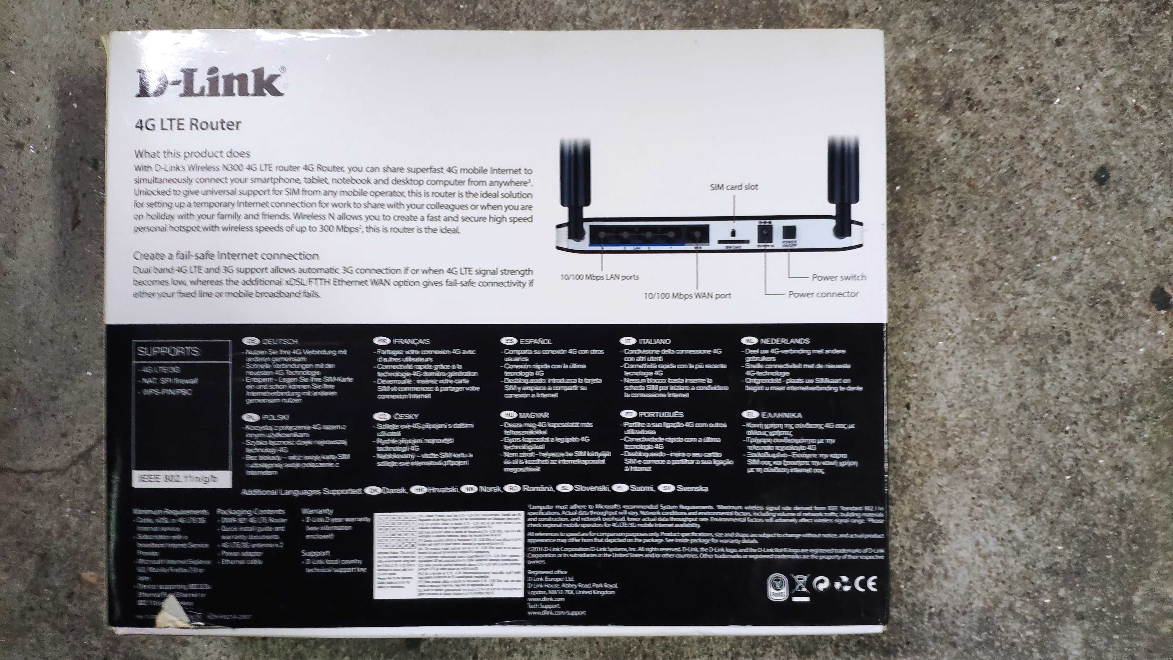 Vendo Router D-Link DWR 921  4G N300 novo
