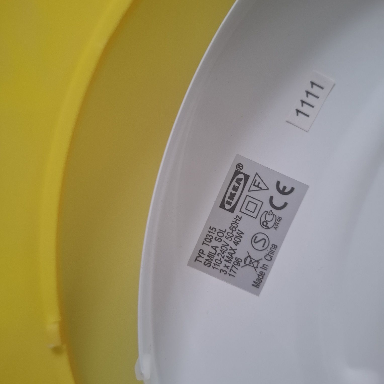 Lampa Ikea smila. Sol. słońce