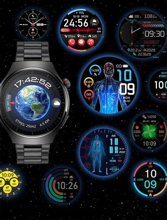 Zegarek Smartwatch Amoled Pomiar Curku Ekg Glukoza Bmi Rozmowy Ciśnien