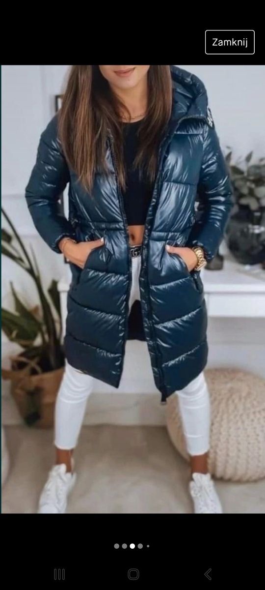 Kurtka parka płaszczyk pikowany zimowy plus size 4xl Nowa