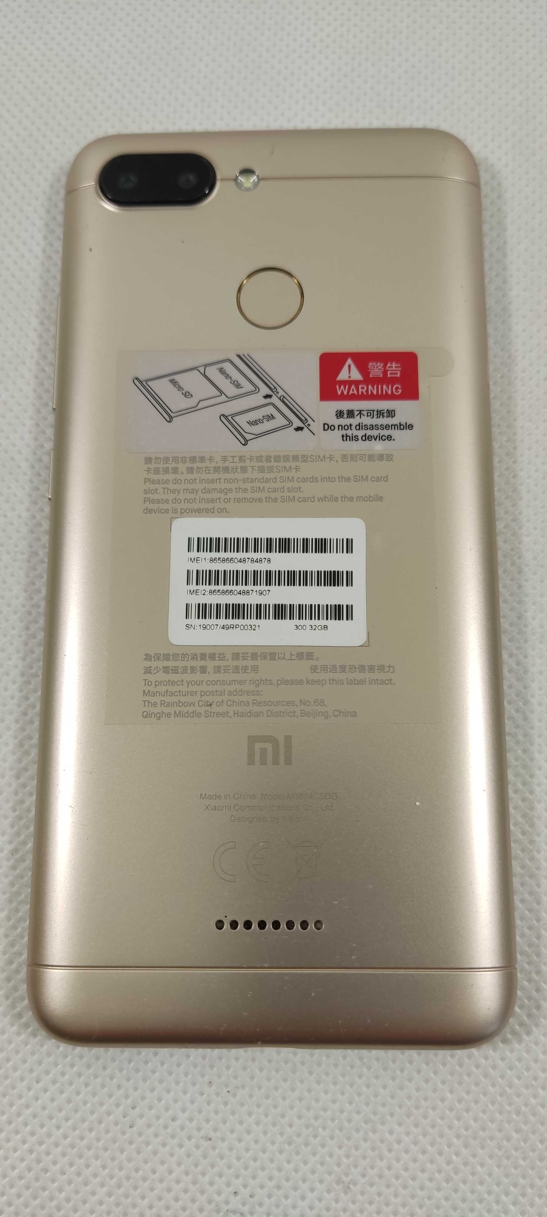 Smartfon Xiaomi Redmi 6 4 GB / 64 GB ZŁOTY + GRATIS