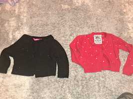 Dwa sweterki bolerko roz 98