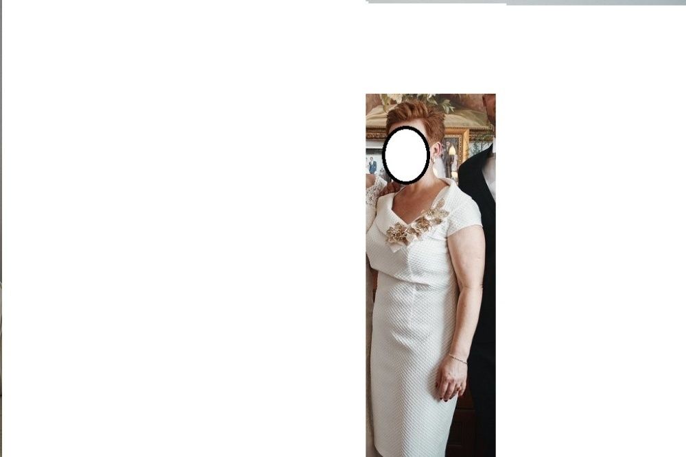 Elegancką sukienka ecru