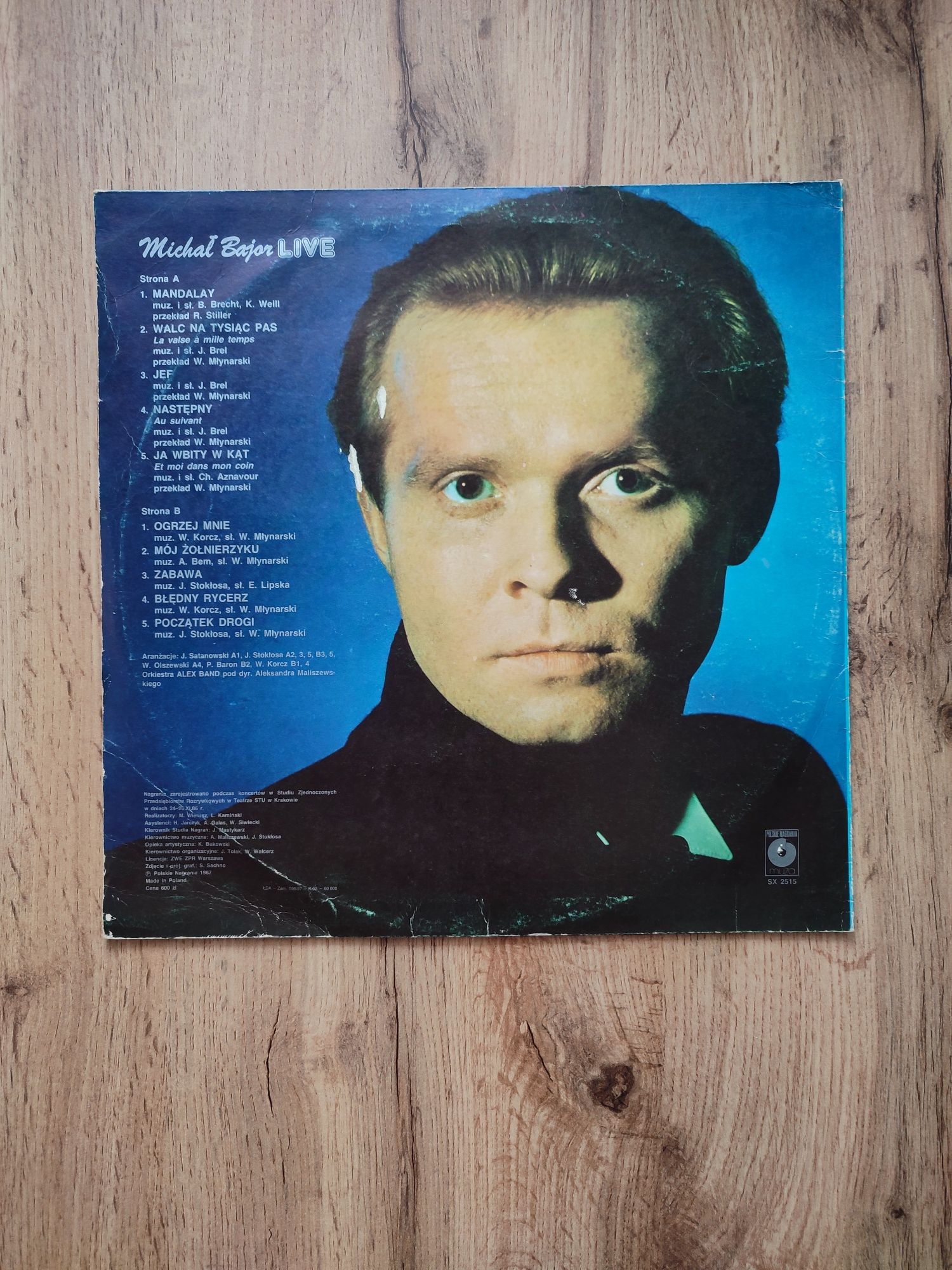 Michał Bajor – „Live” (1987) – LP winylowy