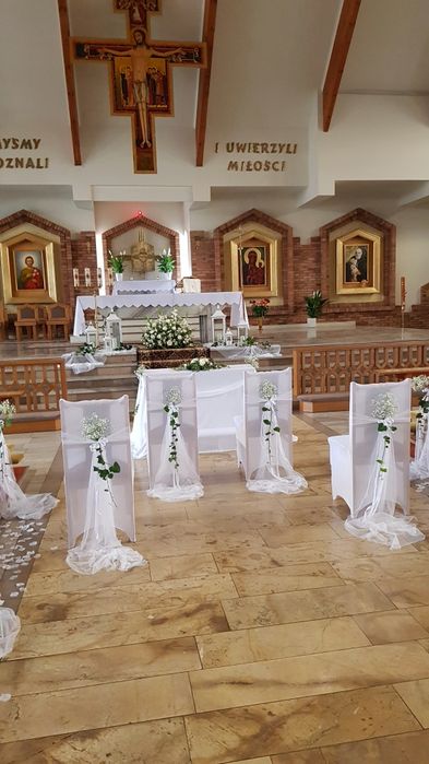 dekoracja kościoła ślub komunia sala weselna