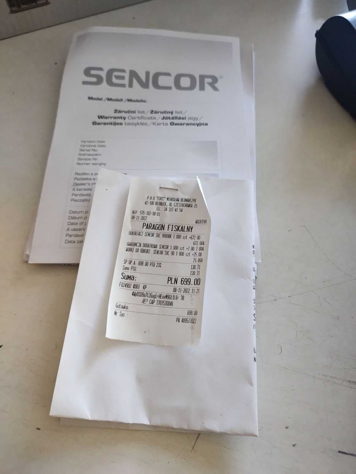 Odkurzacz Sencor Nineto 9 Jeszcze na Gwarancji 24 Miesiące