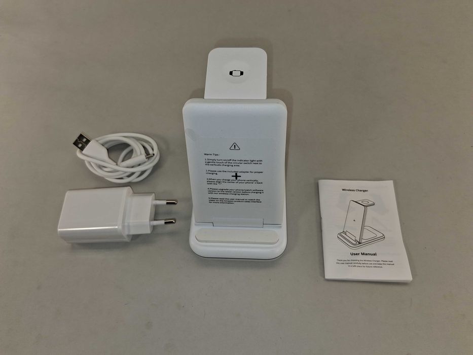 N218 Stacja Ładująca Indukcyjna Wireless Charger 3W1 do iPhone Watch