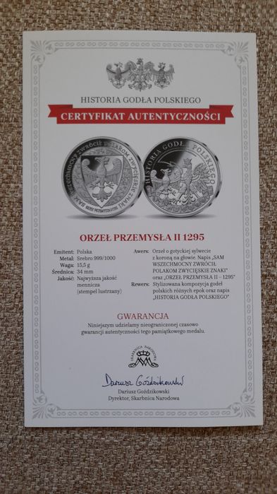 Orzeł Przemysła II 1295 rok