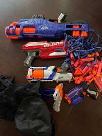 NERF zestaw N-strike Trilogy DS-15, Strongarm, MEGA Magnus + Strzałki