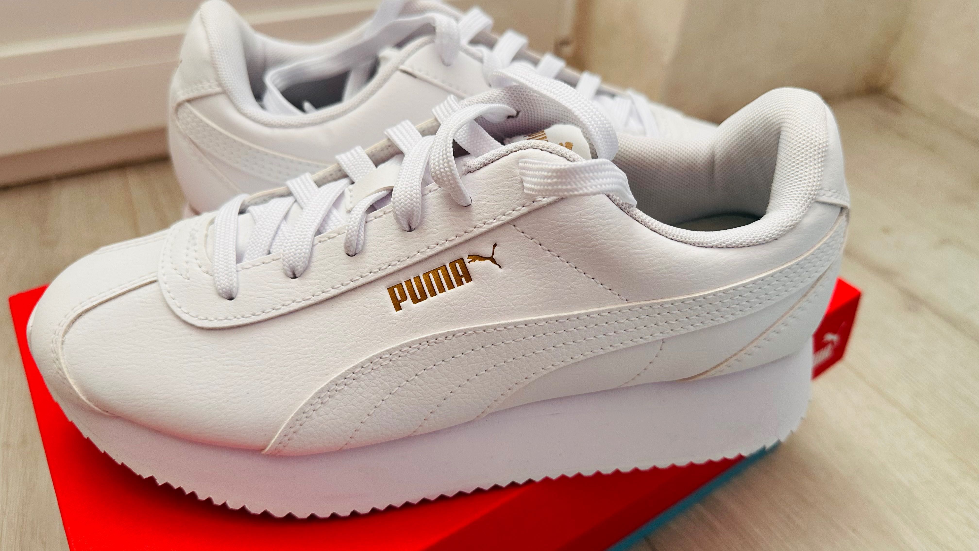 Оригінальні шкіряні кросівки Puma Turino Stacked