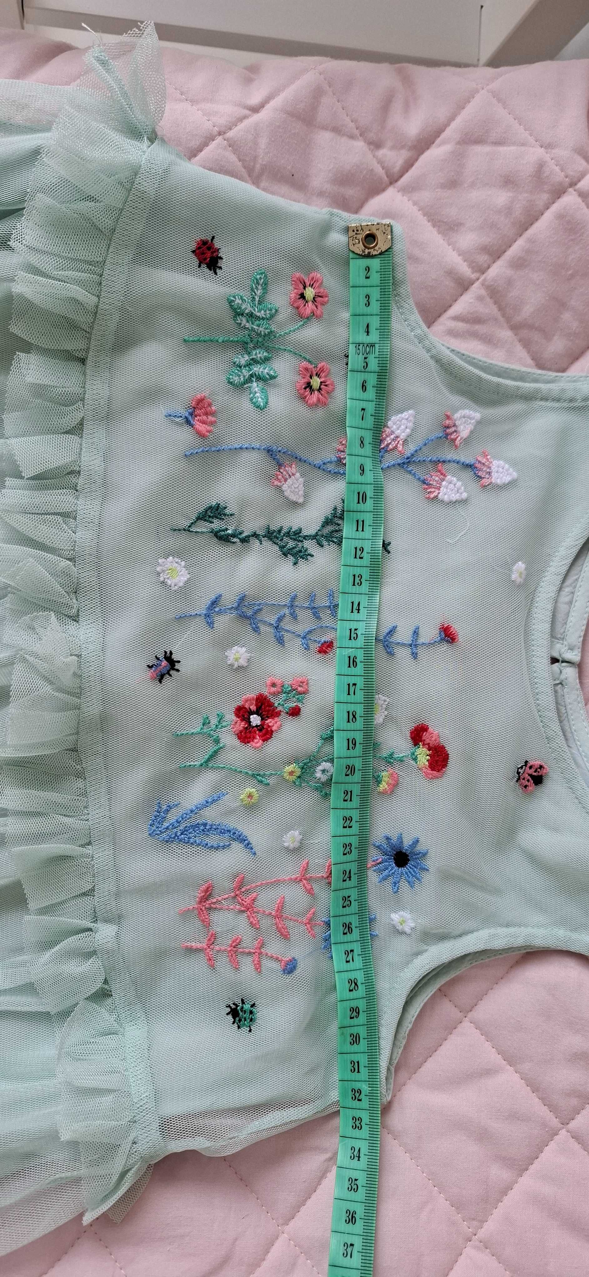Sukienka kwiaty  lato , cienka H&M 104