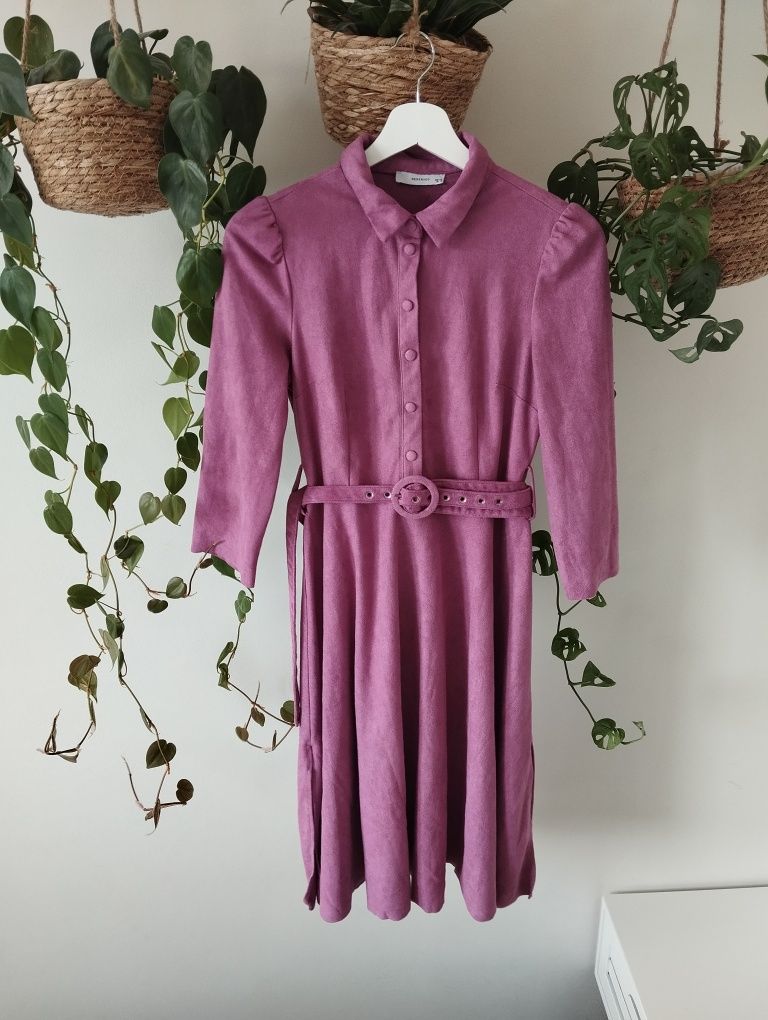 Elegancka sukienka koktajlowa, midi, święta, komunia, do biura r.36 Re