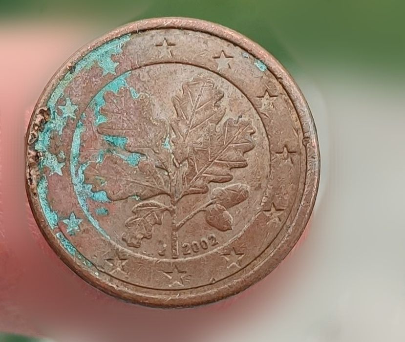 Moedas Alemãs 1 cêntimo 2002