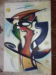 Pintura sobre tela quadro assinado