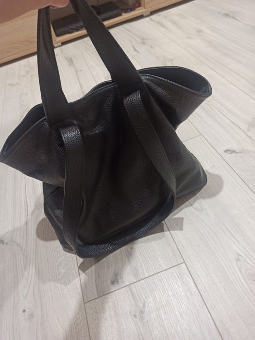 Шкіряна жіноча сумка шопер
