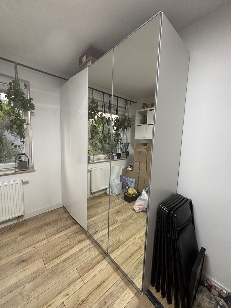Szafa ikea pax 100x58x236 fronty lustrzane