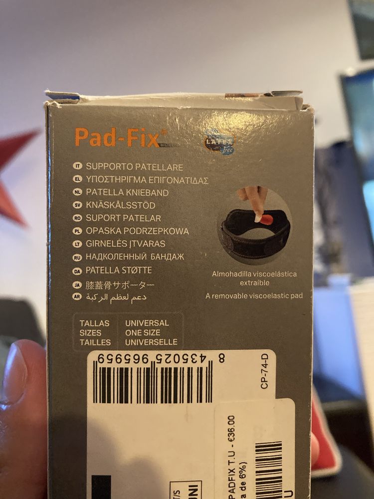 suporte patelar com silicone Pad-Fix da marca Orliman
