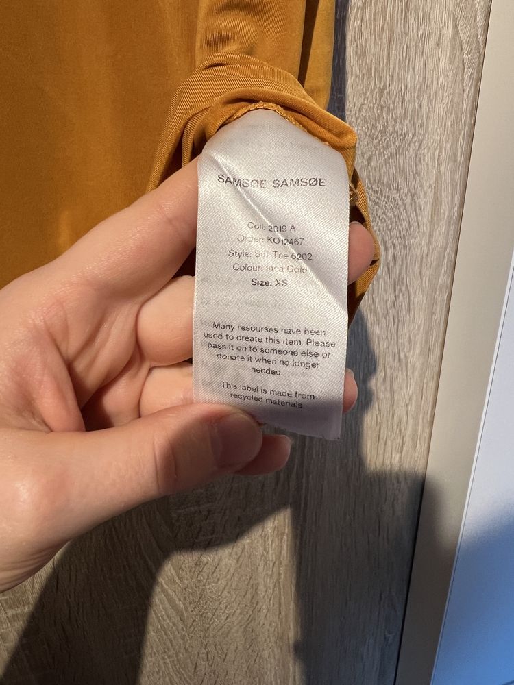 Samsøe Samsøe XS t-shirt koszulka musztardowa XS oversize S M