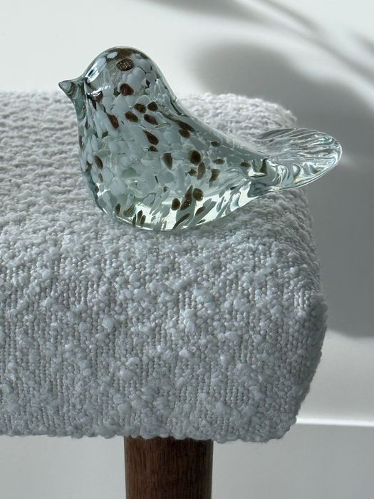 Boho podnóżek, taboret, puf, tkanina boucle