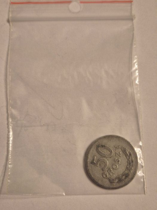 50 groszy z 1949r bez znaku mennicy