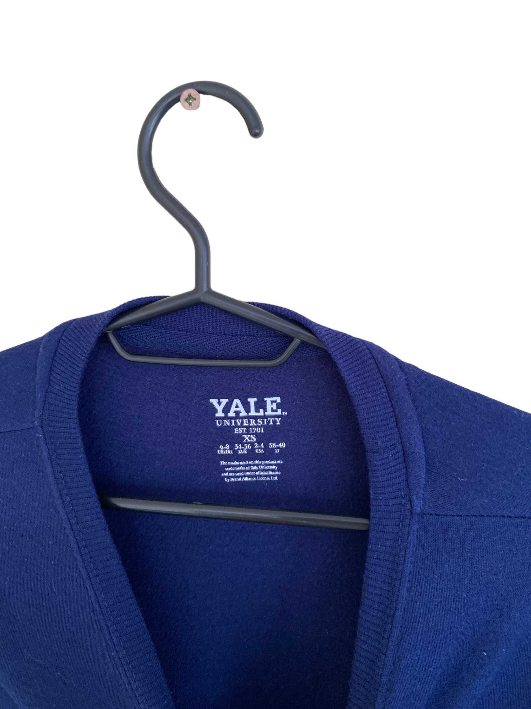 YALE University longsleeve, rozmiar XS, fit L, stan bardzo dobry
