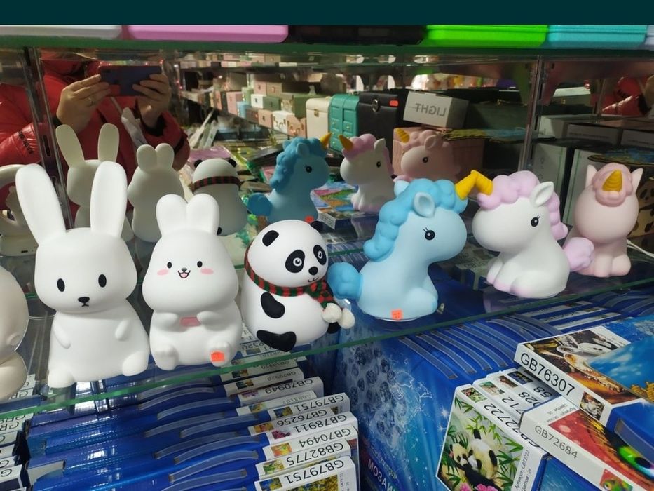 Силиконовый ночник зайчик,панда! Работает от аккумулятора,заряд от USB