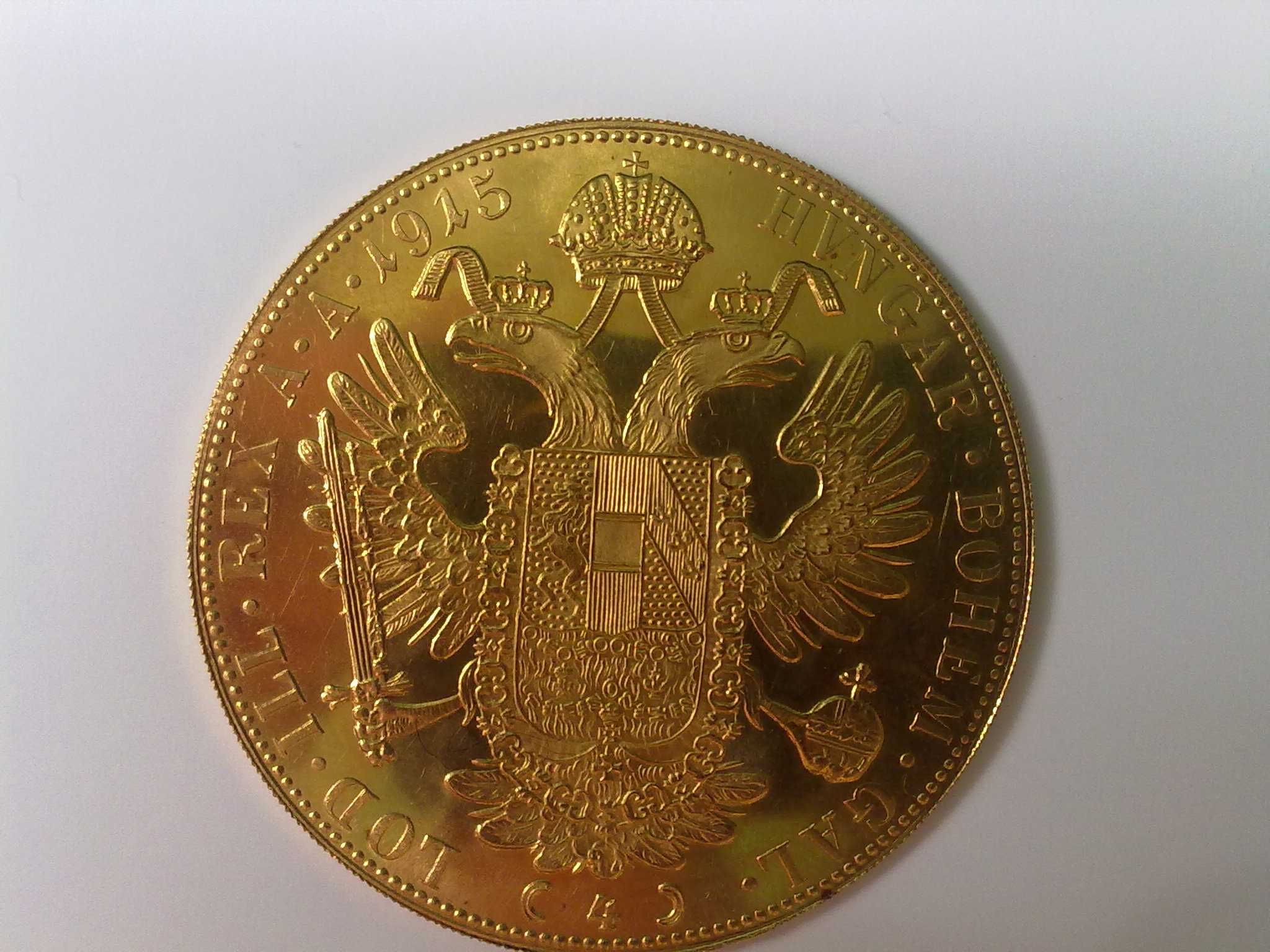 Złota moneta - 4 Złote Dukaty Austriackie (Czworak) .