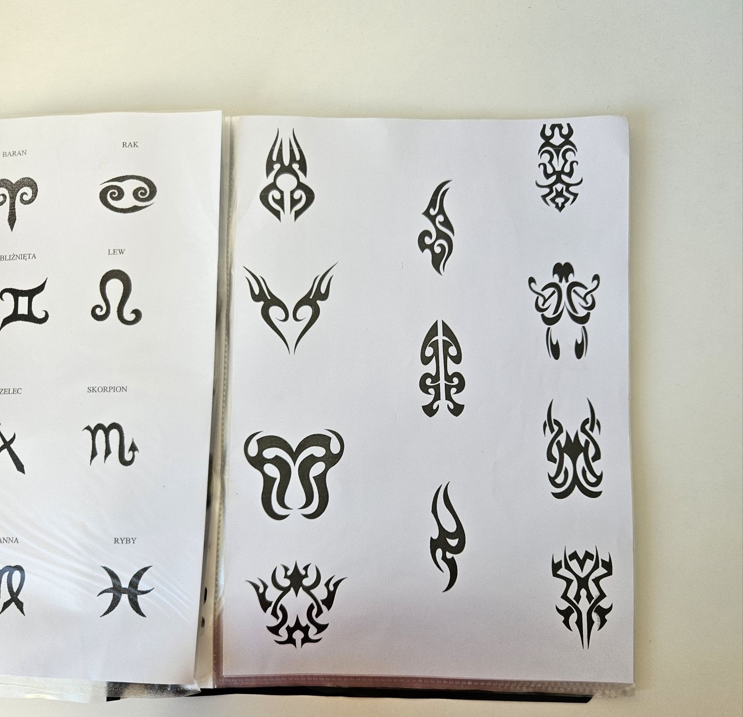 Szablony zwory tatuaży henna