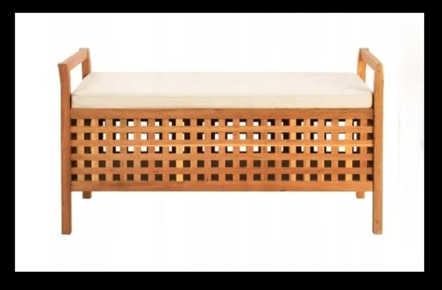 Ławka ze schowkiem - lite drewno 93x49x49