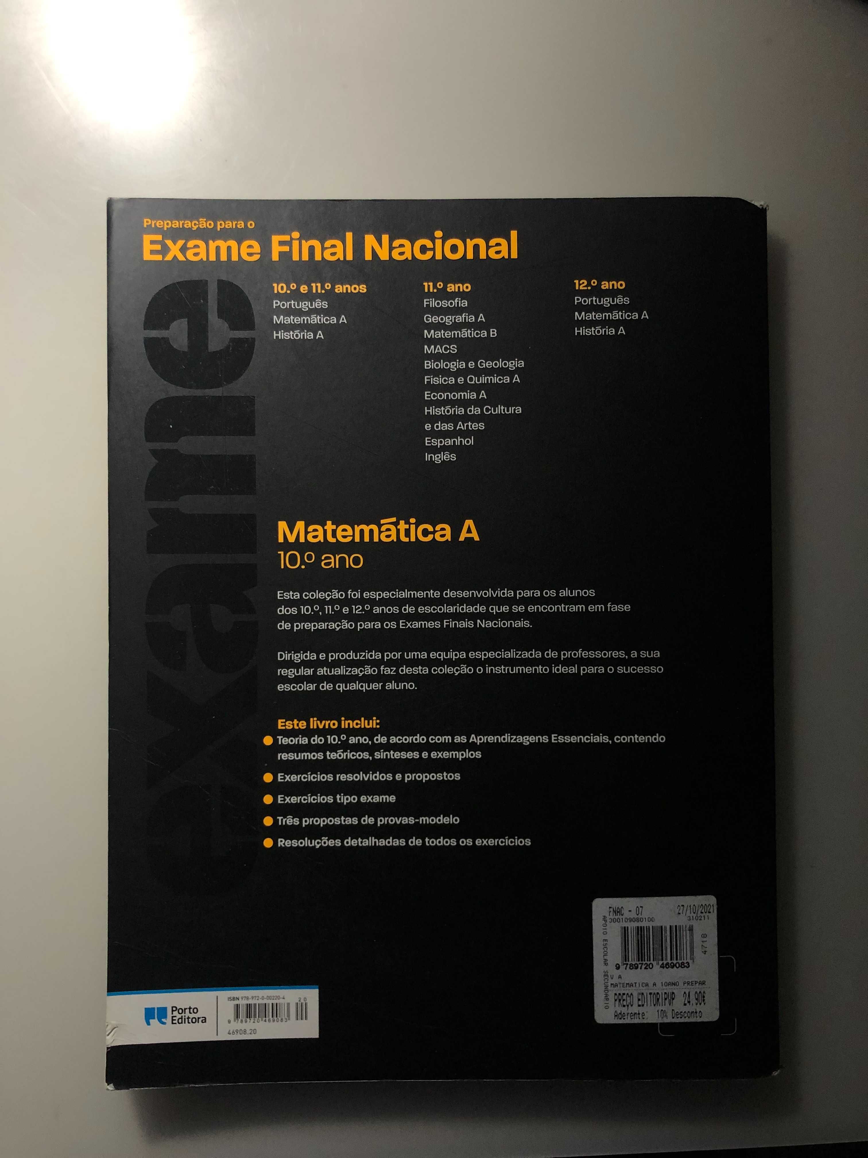 Livro de preparação/exercícios: Matemática A, 10º ano