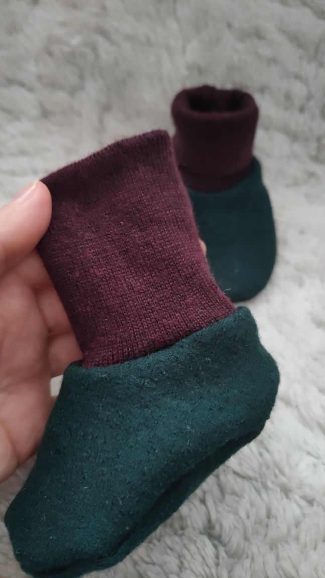 Kapcie niechodki merino 16 10 cm Laannaland