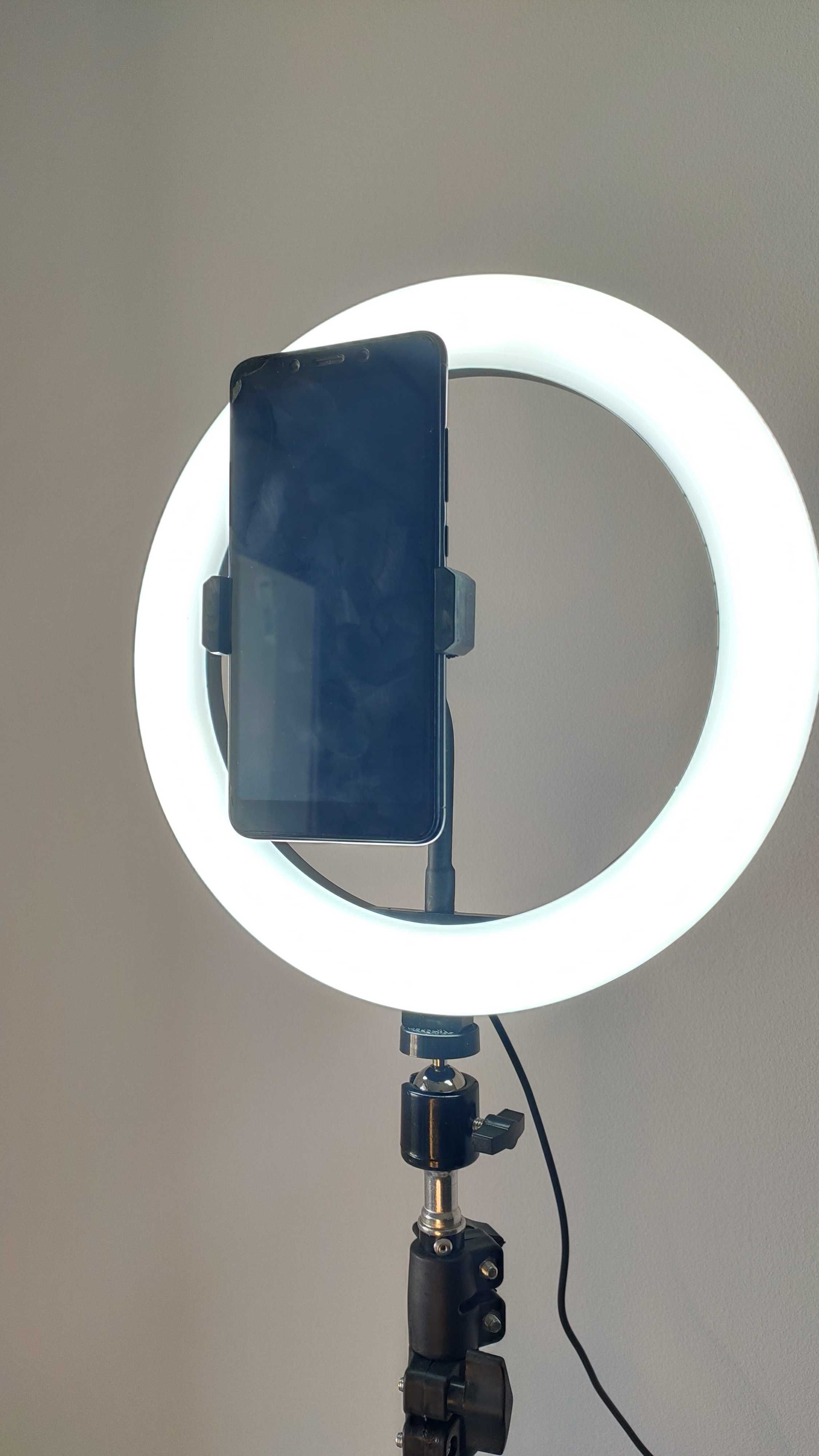 Ring Light com Tripé Extensível Até 210 cm e Anel 26 cm