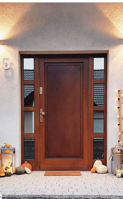 drzwi zewnętrzne drewniane ciepłe U-0.80 montaż dowóz gratis