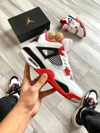 Кроссівки Nike Air Jordan 4 Retro White-Red